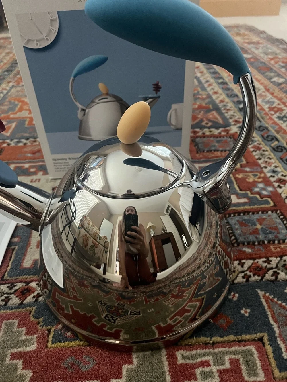 NIB Michael Graves 20th Anniversary Spinning Whistle Teakettle NEW